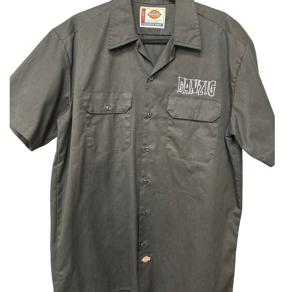 Vintage Danzig Embroidered Dickies Work Shirt Large Misfits/Samhain/Metal - Picture 2 of 7